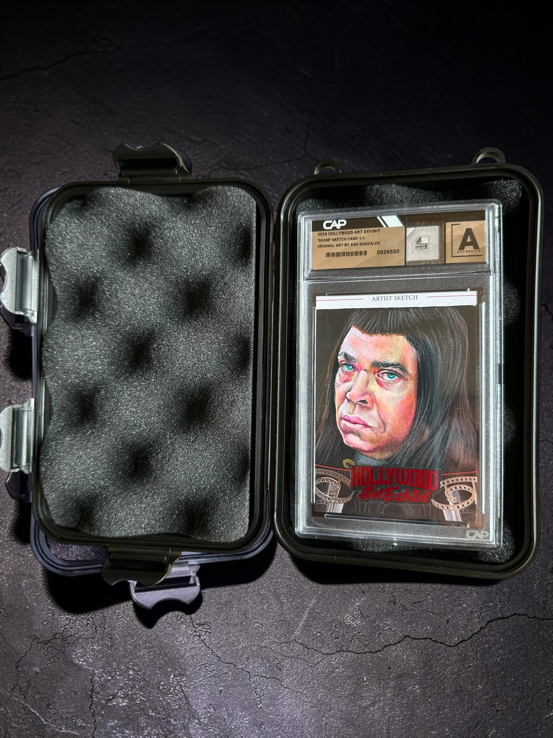 2026 Hollywood Art Exhibit Doom Sketch Card 1/1 - Art by Ash Gonzales