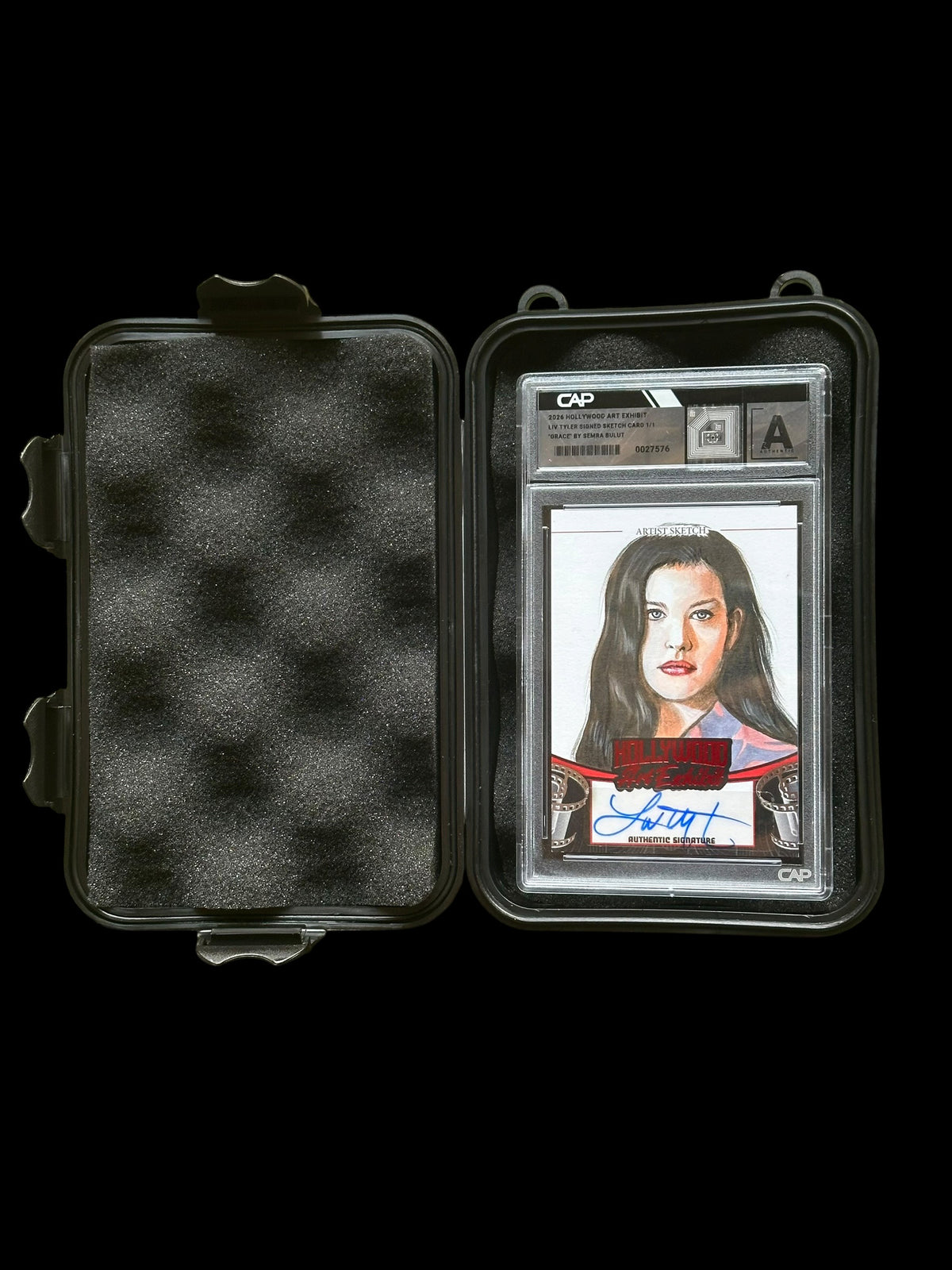 2026 Hollywood Art Exhibit Grace Liv Taylor Autograph Sketch Card 1/1 - Art by Semra Bulut
