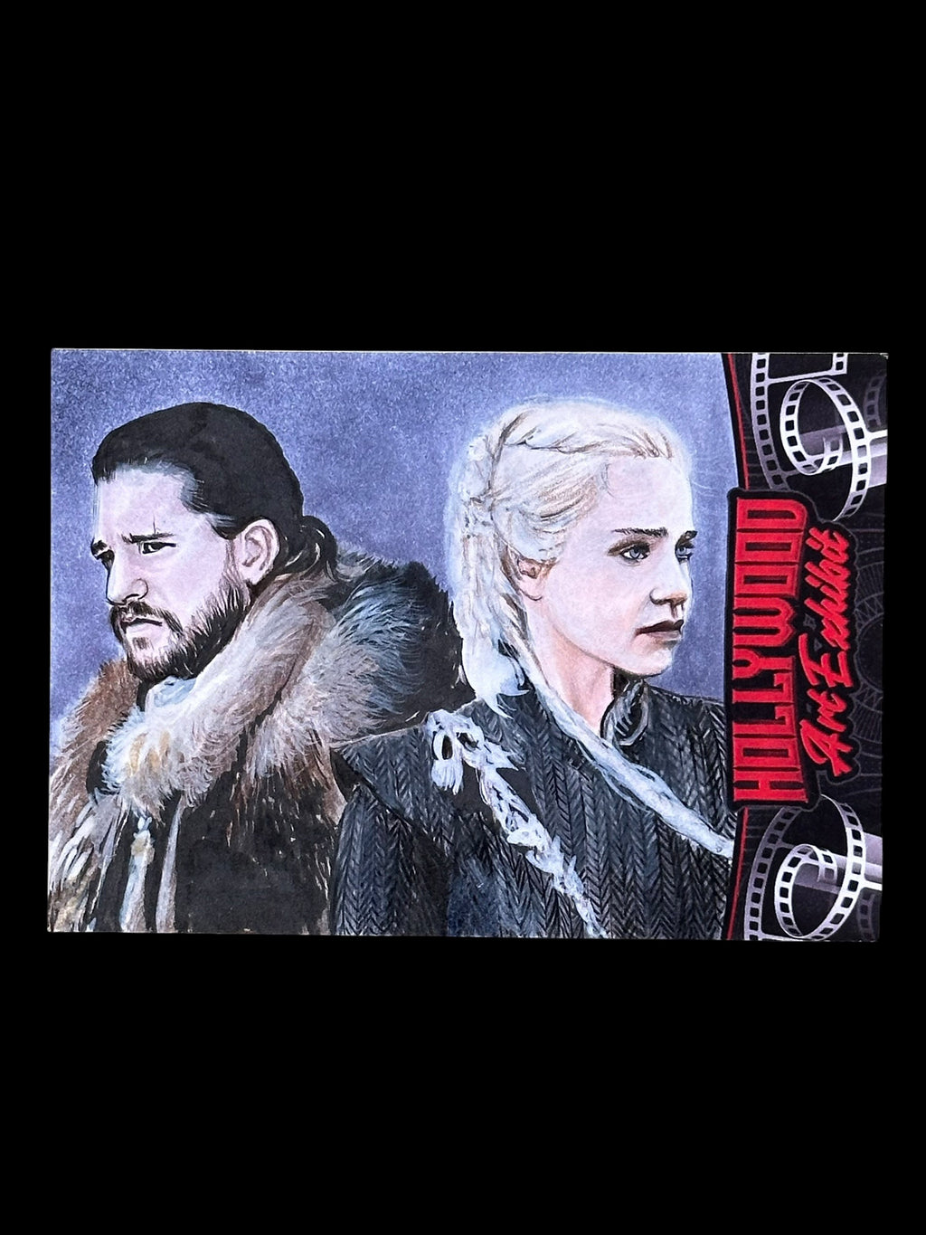 2026 Hollywood Art Exhibit GOT - Bastard & Khaleesi Panel Sketch Card 1/1 - Art by Semra Bulut
